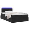 vidaXL Bett mit Stauraum und LED mit LED Schwarz 120 x 190 cm Samt