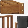 vidaXL Outdoor-Sofagarnitur mit Kissen 6 pcs Natur und Anthrazit