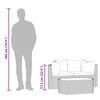 vidaXL 3-tlg. Garten-Lounge-Set mit Kissen Braun Poly Rattan