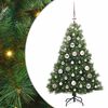 vidaXL K&uuml;nstlicher Weihnachtsbaum mit 150 LEDs Gr&uuml;n 120 cm PE und PVC