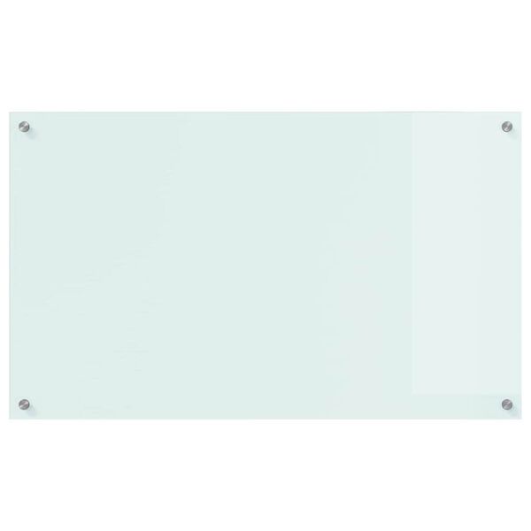 vidaXL K&uuml;chenr&uuml;ckwand Wei&szlig; 100 x 60 cm Geh&auml;rtetes Glas