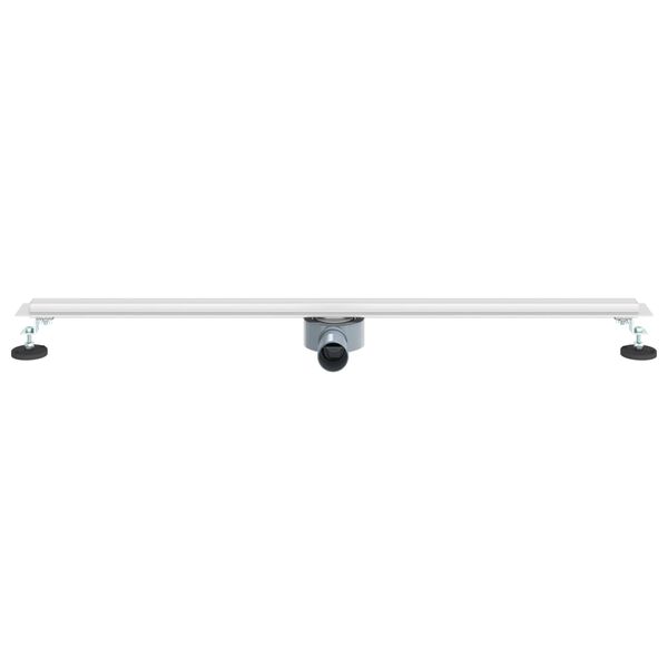 vidaXL 360&deg; Duschablauf mit slim Modell Silber 100 cm Edelstahl 304