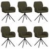 vidaXL Drehstuhl Esszimmer 6 pcs Kunstwildleder Olivegr&uuml;n