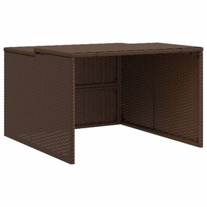 vidaXL M&auml;hroboter-Garage Braun 86x90x52/57 cm Poly Rattan