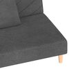 vidaXL Schlafsofa 2-Sitzer mit 2 Kissen Dunkelgrau Stoff