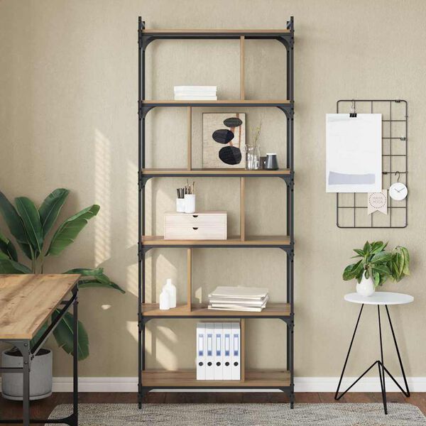 vidaXL B&uuml;cherregal Artisan-Eiche 76 x 32 x 192 cm Holzwerkstoff