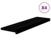 vidaXL Treppenstufen 4 Stk. Braun-Schwarz 90x30x2 cm Massivholz Eiche