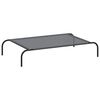 vidaXL Hundebett Erh&ouml;ht Grau 110x65x20 cm Textilene und Stahl