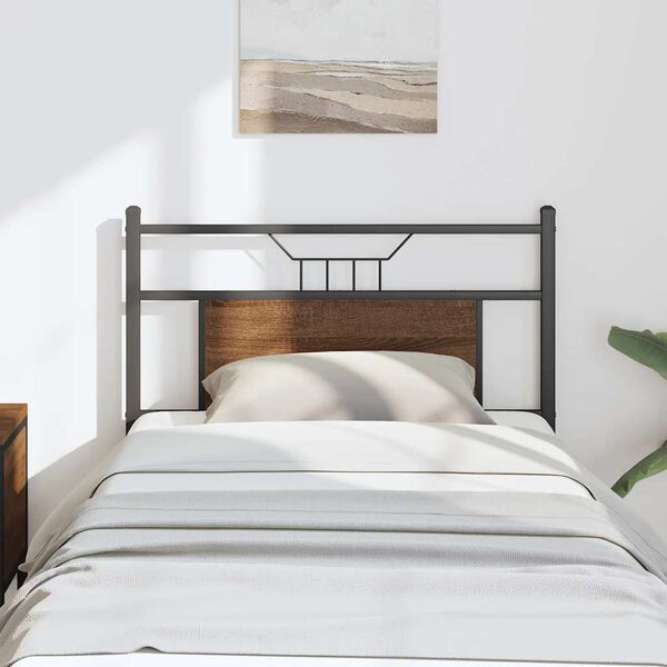 vidaXL Ersatz-Kopfteil Braun Eichen-Optik 80 cm Holzwerkstoff und Stahl