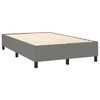 vidaXL Boxspringbett mit Matratze Dunkelgrau 120x200 cm Stoff