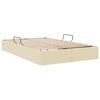 vidaXL Aufbewahrungsbett mit Matratze Creme 120 x 200 cm Stoff