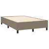 vidaXL Boxspringbett mit Matratze Taupe 120x200 cm Stoff