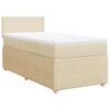 vidaXL Boxspringbett mit Matratze Creme 100x200 cm Stoff