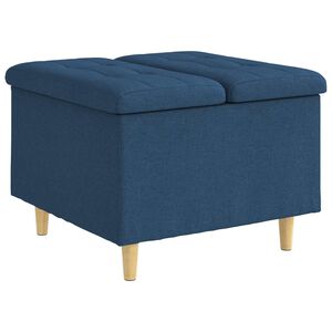 vidaXL Ottoman mit Stauraum Blau 60 x 60 x 45 cm Stoff