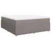 vidaXL Boxspringbett mit Matratze Taupe 180x200 cm Stoff