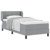 vidaXL Boxspringbett mit Matratze Hellgrau 80 x 200 cm Stoff