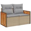 vidaXL Gartensofa-set mit Kissen 13 pcs Beige und Hellgrau Poly-Rattan