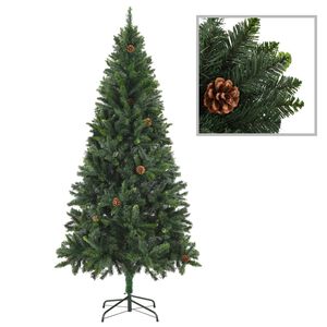 vidaXL K&uuml;nstlicher Weihnachtsbaum mit Kiefernzapfen Gr&uuml;n 180 cm