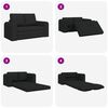 vidaXL Schlafsofa 60cm Schwarz Stoff