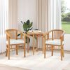 vidaXL Stuhl mit Kissen 2 pcs Braun 63 x 58 x 89 cm Massivholz Teak