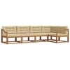 vidaXL Outdoor-Sofagarnitur 5 Stk. Natur und Beige