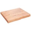 vidaXL Tischplatte Hellbraun 60x50x(2-6) cm Massivholz Eiche Behandelt
