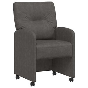 vidaXL Esszimmerst&uuml;hle mit Rollen 2 pcs Schwarz 57 x 67 x 95 cm