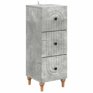 vidaXL Schubladenschrank 33 x 34,5 x 90 cm Holzwerkstoff Betongrau
