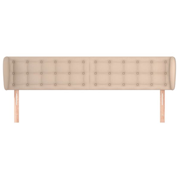 vidaXL Kopfteil mit Ohren Cappuccino-Braun 183x23x78/88 cm Kunstleder