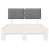 vidaXL Bettgestell mit gepolstertem Kopfteil Hellgrau 160 x 200 cm