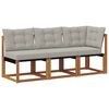 vidaXL Outdoor Mittel- und Ecksofa mit Kissen 3 St&uuml;ck Natur