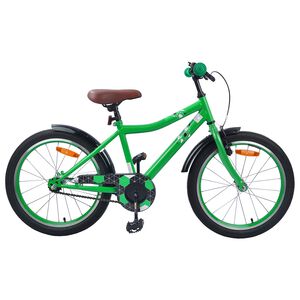 vidaXL Kinderfahrrad 18 Zoll f&uuml;r 5-7 Jahre alt Gr&uuml;n