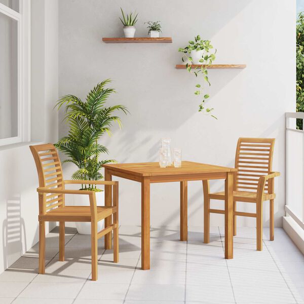 vidaXL Esszimmerstuhl 4 pcs Braun 62 x 55 x 94 cm Massivholz Teak