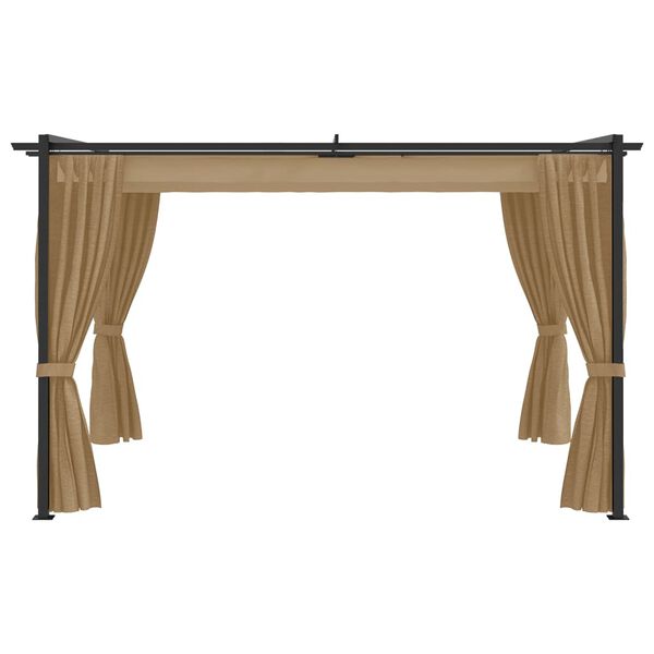vidaXL Pavillon 4x3 m Taupe