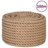 vidaXL Seil 100% Jute 20 mm 100 m