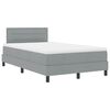 vidaXL Boxspringbett mit Matratze Hellgrau 120 x 190 cm Stoff