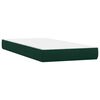 vidaXL Boxspringbett mit Matratze Dunkelgr&uuml;n 100x210 cm Samt