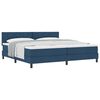 vidaXL Boxspringbett mit Kopfteil Blau 200 x 200 cm Stoff
