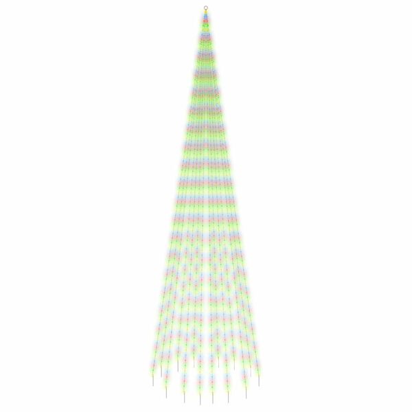 vidaXL LED-Weihnachtsbaum f&uuml;r Fahnenmast Mehrfarbig 1134 LEDs 800 cm