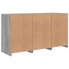vidaXL Sideboard mit LED-Leuchten Grau Sonoma 123x37x67 cm