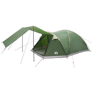 vidaXL H&uuml;tten-Zelt 6 Personen Gr&uuml;n Polyester und Stahl