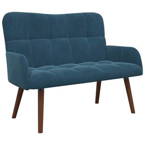 vidaXL 2-Sitzer Sofa Blau 115 x 61 x 87 cm Samt