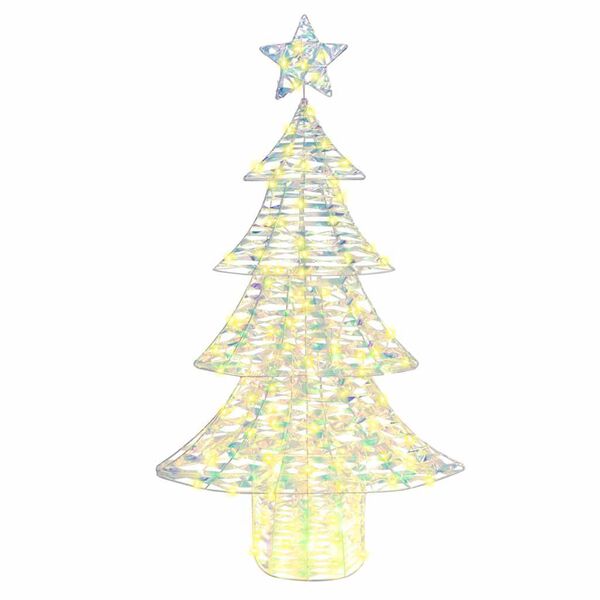 vidaXL Weihnachtsbaum mit 160 LEDs Warmwei&szlig; 150 cm PET