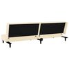 vidaXL Schlafsofa 2-Sitzer mit Hocker Creme Samt