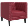vidaXL 3-tlg. Chesterfield-Sofa-Set Weinrot Kunstleder