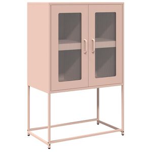 vidaXL Highboard Rosa 68x39x107 cm Stahl