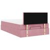 vidaXL Ottoman-Bett mit Matratze Rosa 120x200 cm Samt