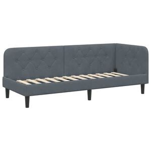 vidaXL Eckbettgestell Dunkelgrau 80 x 200 cm Samt