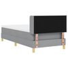 vidaXL Boxspringbett mit Matratze Hellgrau 200 x 90 cm Stoff