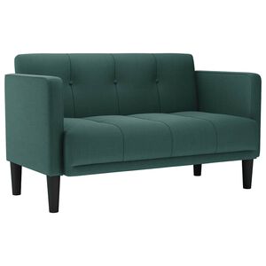 vidaXL Zweisitzer-Sofa Dunkelgrün 111 cm Stoff